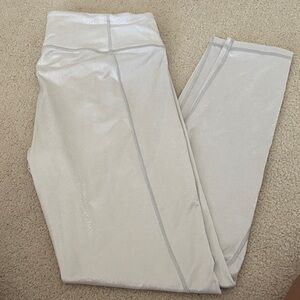 Victoria's Secret knockout silver shimmer athletic tights